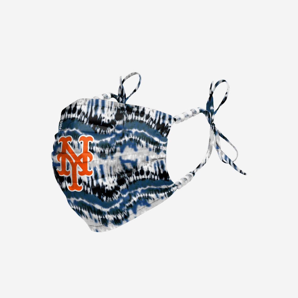 New York Mets Tie-Dye Beaded Tie-Back Face Cover FOCO - FOCO.com