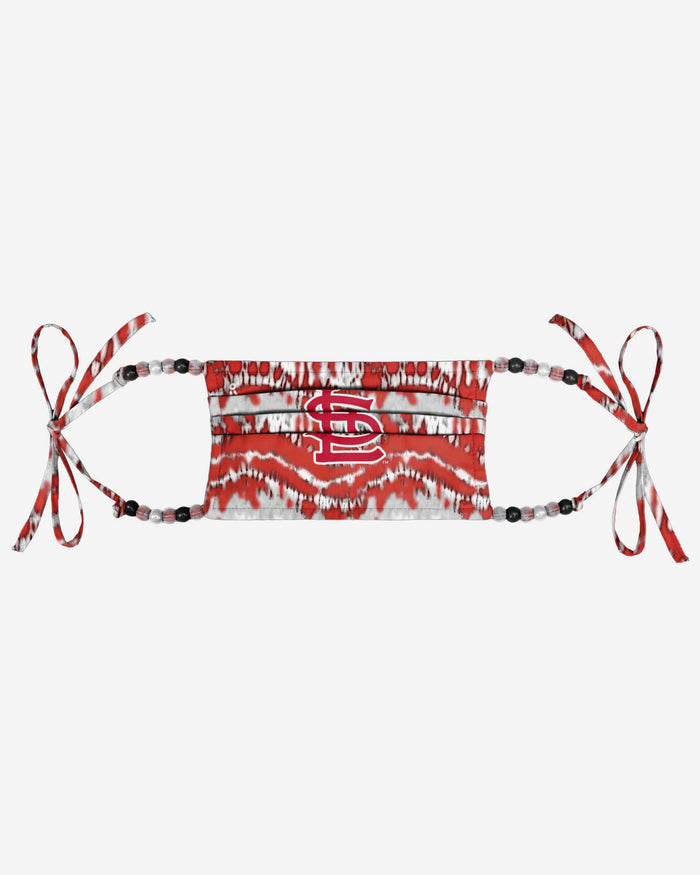 St Louis Cardinals Tie-Dye Beaded Tie-Back Face Cover FOCO - FOCO.com