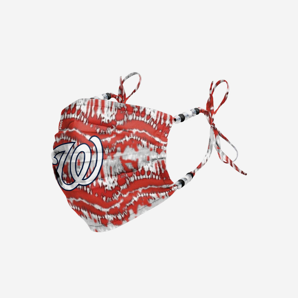 Washington Nationals Tie-Dye Beaded Tie-Back Face Cover FOCO - FOCO.com