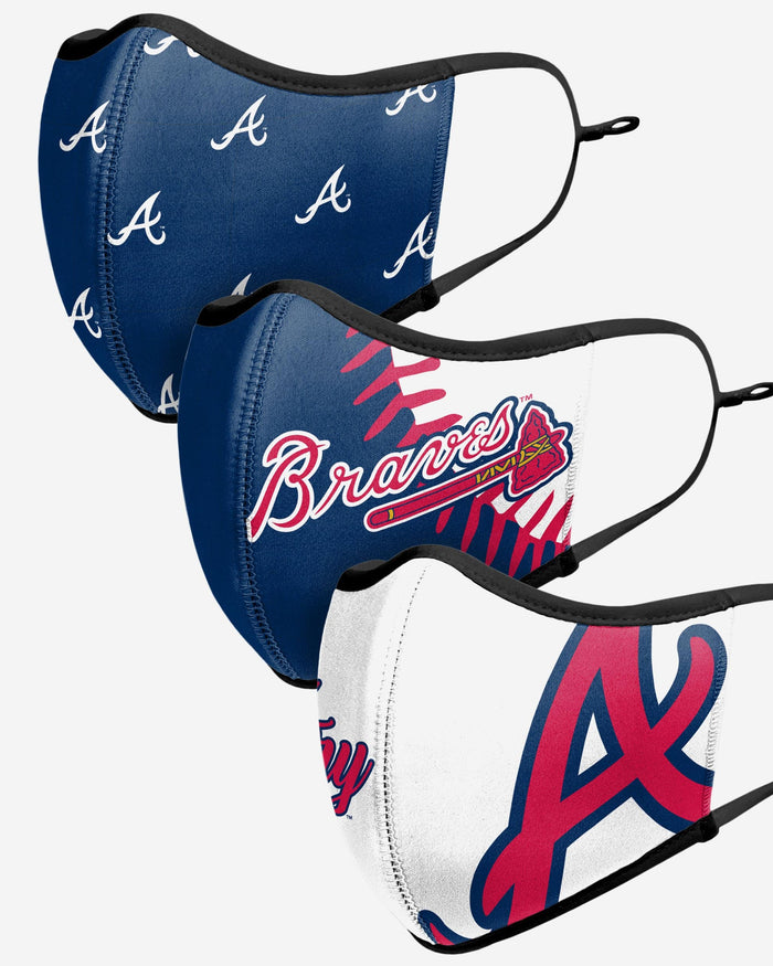 Atlanta Braves Thematic Sport 3 Pack Face Cover FOCO - FOCO.com