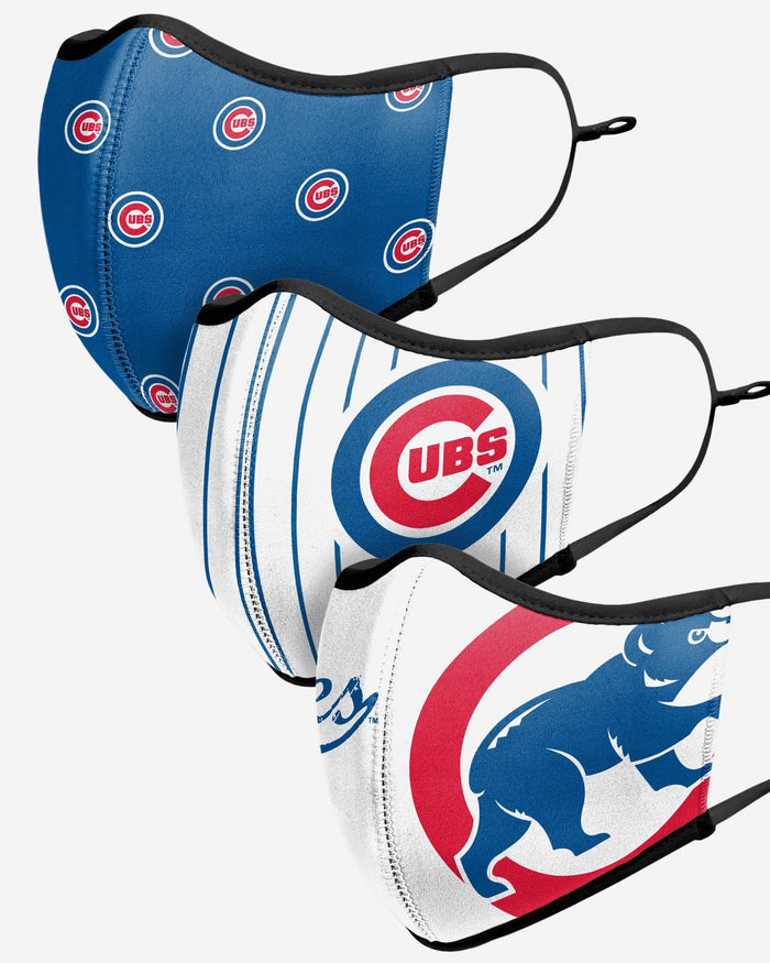 Chicago Cubs Thematic Sport 3 Pack Face Cover FOCO - FOCO.com