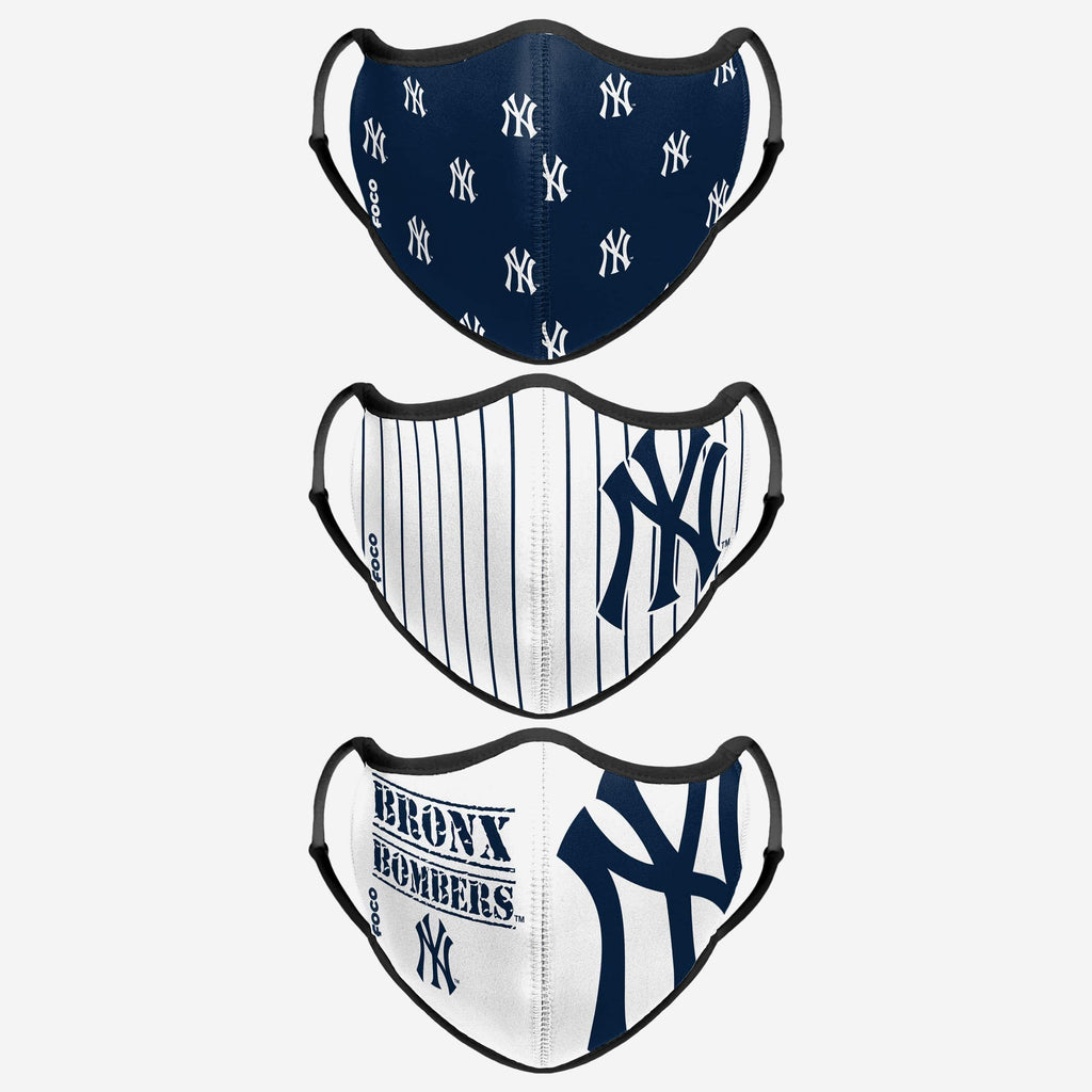 New York Yankees Thematic Sport 3 Pack Face Cover FOCO - FOCO.com