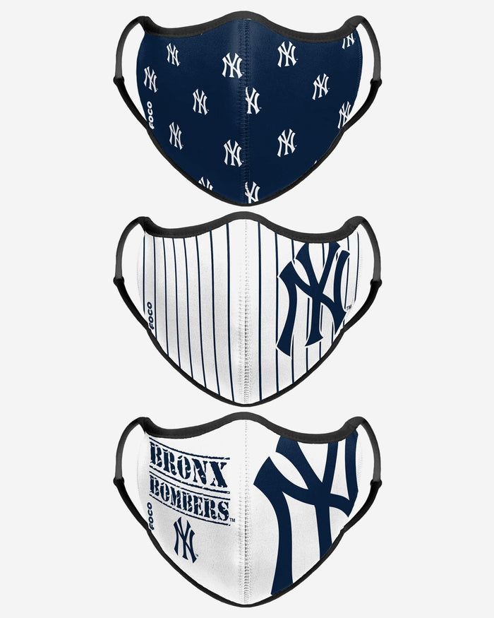 New York Yankees Thematic Sport 3 Pack Face Cover FOCO - FOCO.com