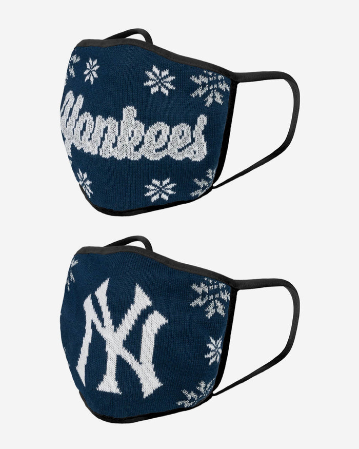 New York Yankees Womens Knit 2 Pack Face Cover FOCO - FOCO.com