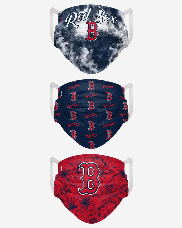 Boston Red Sox Womens Matchday 3 Pack Face Cover FOCO - FOCO.com