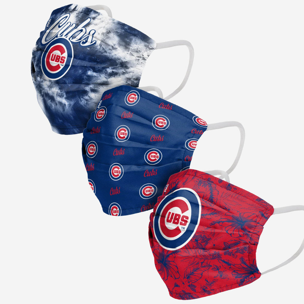 Chicago Cubs Womens Matchday 3 Pack Face Cover FOCO - FOCO.com