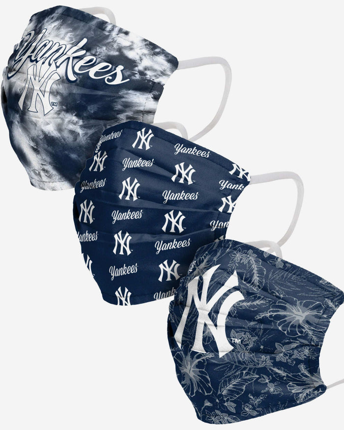 New York Yankees Womens Matchday 3 Pack Face Cover FOCO - FOCO.com