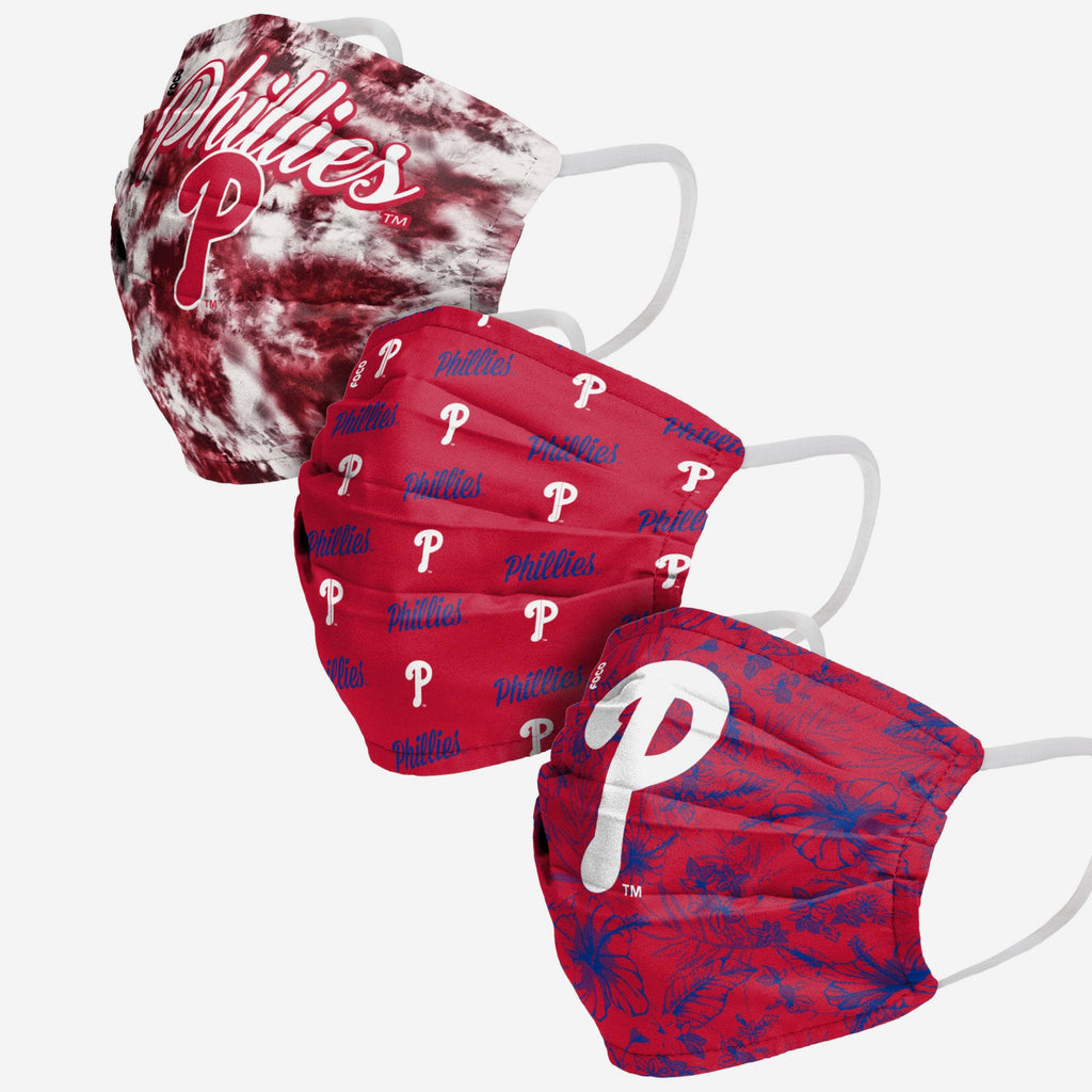 Philadelphia Phillies Womens Matchday 3 Pack Face Cover FOCO - FOCO.com