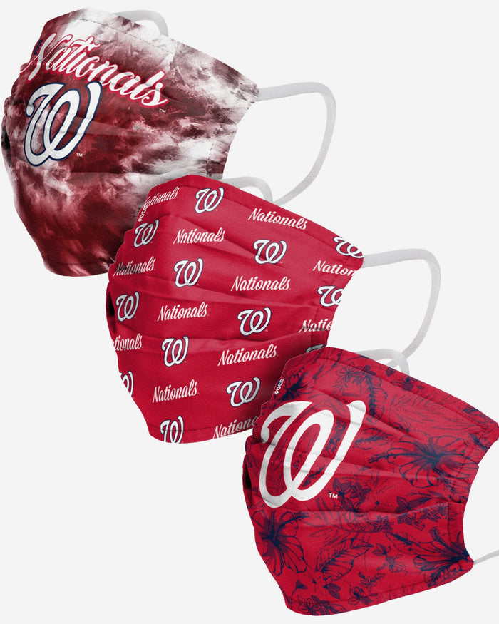 Washington Nationals Womens Matchday 3 Pack Face Cover FOCO - FOCO.com