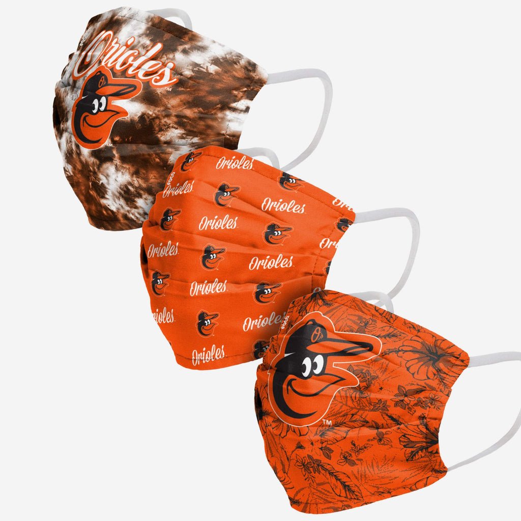 Baltimore Orioles Womens Matchday 3 Pack Face Cover FOCO - FOCO.com
