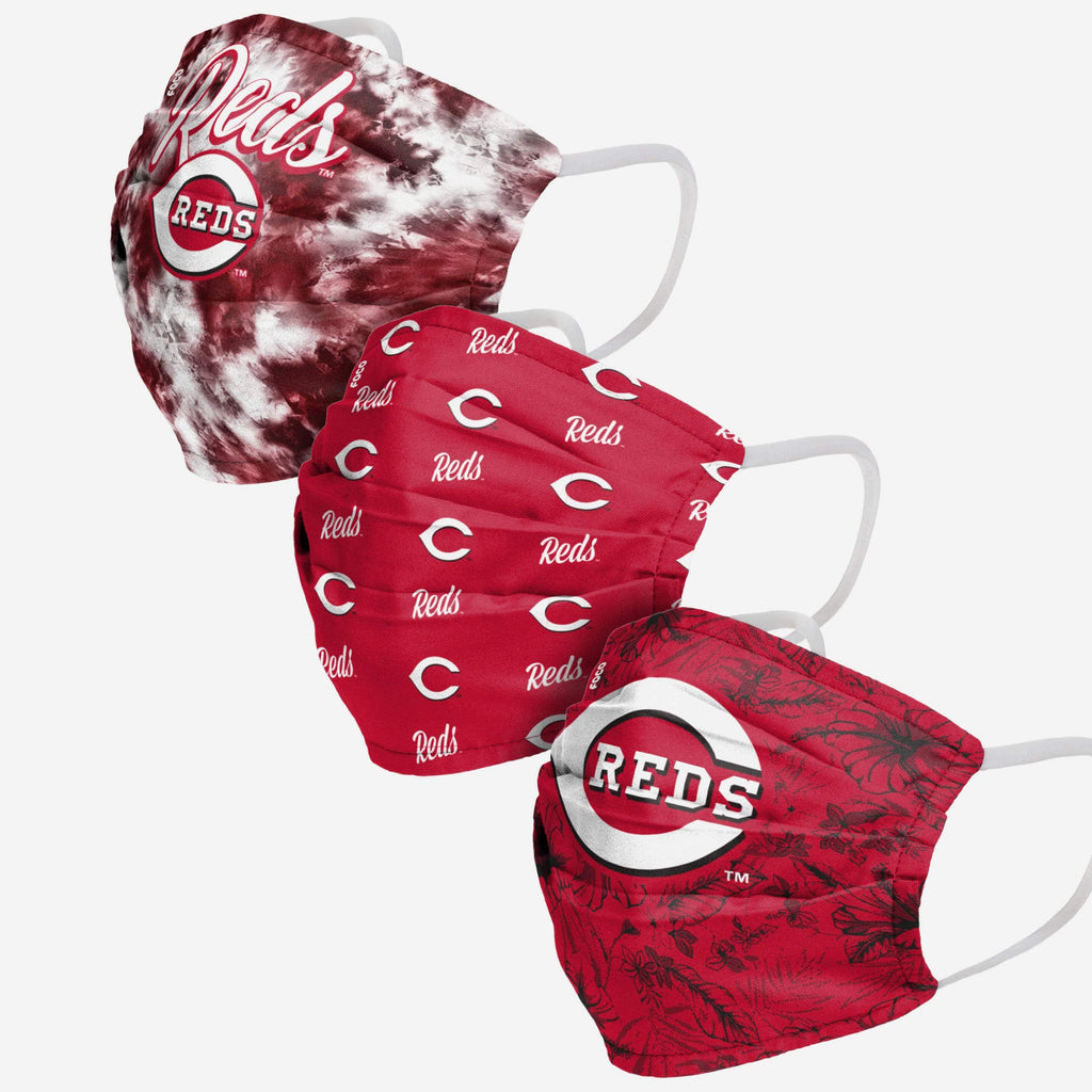 Cincinnati Reds Womens Matchday 3 Pack Face Cover FOCO - FOCO.com