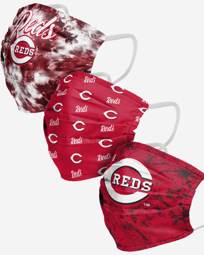 Cincinnati Reds Womens Matchday 3 Pack Face Cover FOCO - FOCO.com