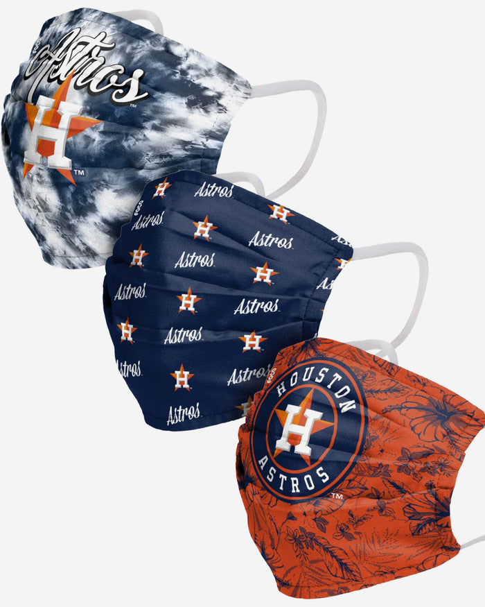 Houston Astros Womens Matchday 3 Pack Face Cover FOCO - FOCO.com