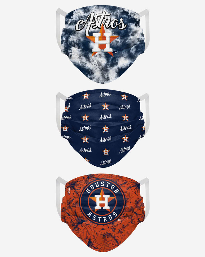 Houston Astros Womens Matchday 3 Pack Face Cover FOCO - FOCO.com