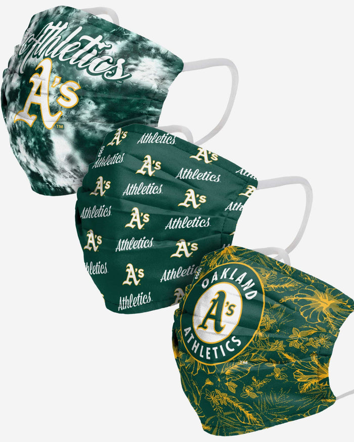 Oakland Athletics Womens Matchday 3 Pack Face Cover FOCO - FOCO.com