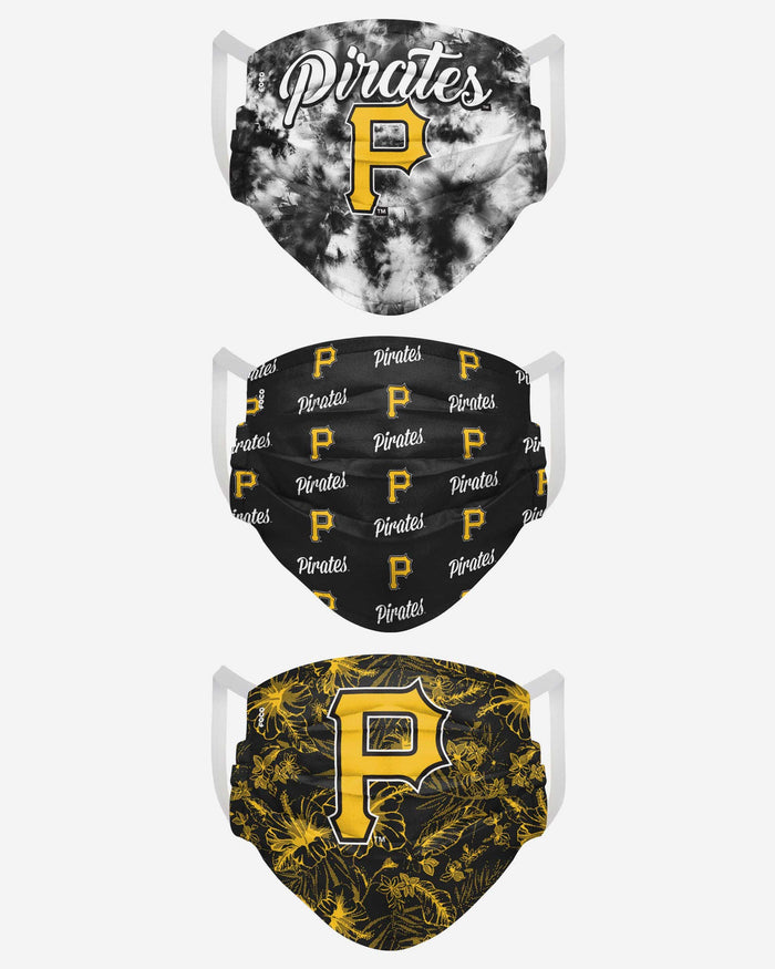 Pittsburgh Pirates Womens Matchday 3 Pack Face Cover FOCO - FOCO.com