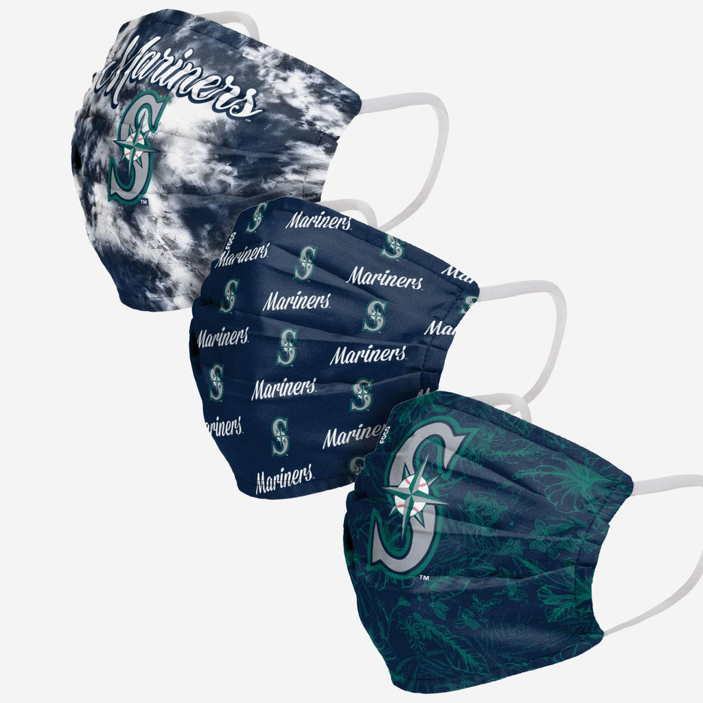 Seattle Mariners Womens Matchday 3 Pack Face Cover FOCO - FOCO.com
