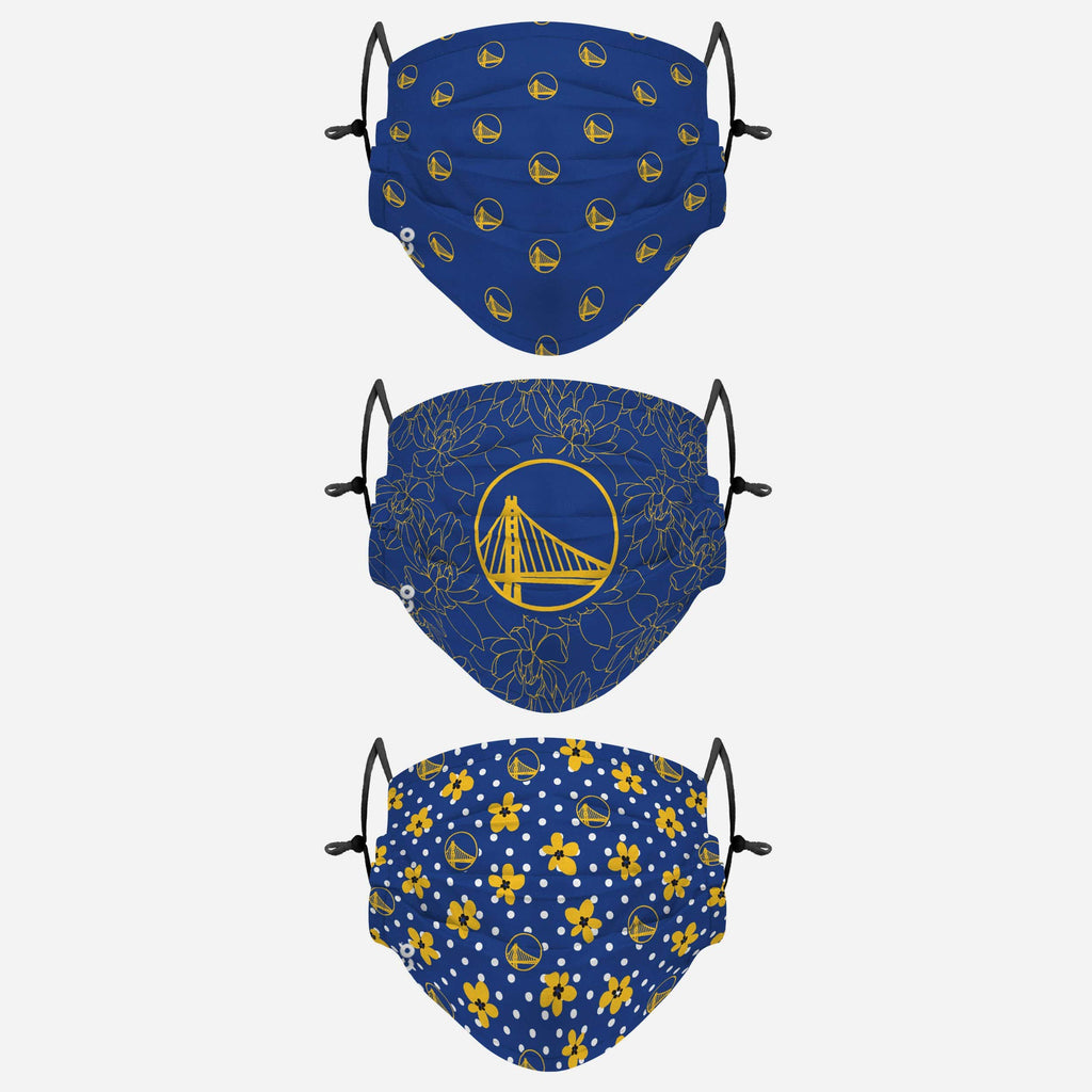 Golden State Warriors Gameday Gardener 3 Pack Face Cover FOCO - FOCO.com