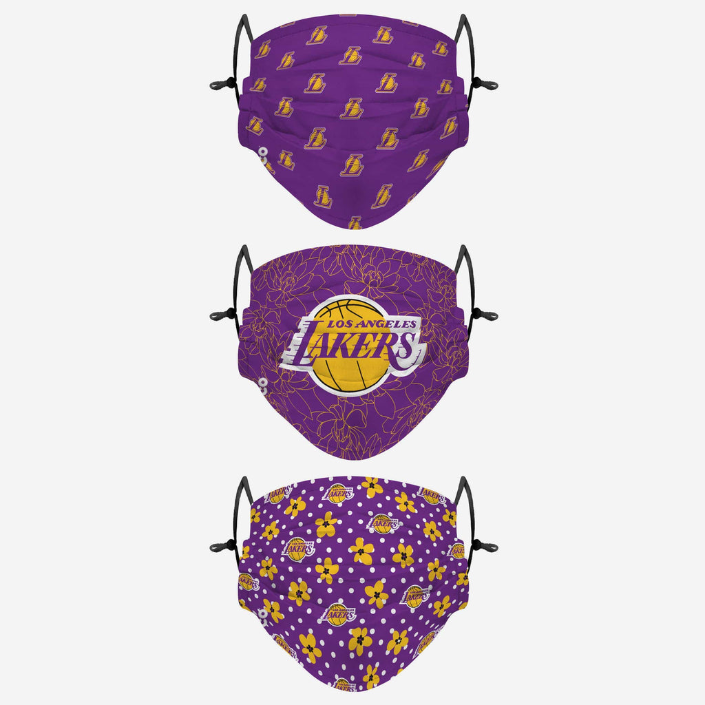 Los Angeles Lakers Gameday Gardener 3 Pack Face Cover FOCO - FOCO.com