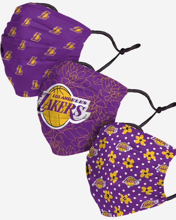 Los Angeles Lakers Gameday Gardener 3 Pack Face Cover FOCO - FOCO.com