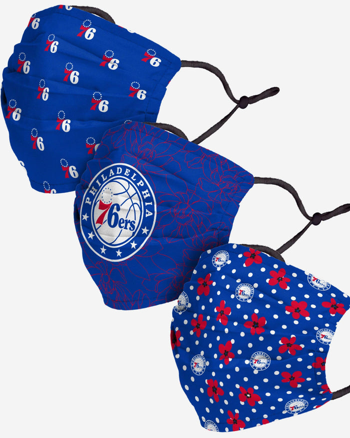 Philadelphia 76ers Gameday Gardener 3 Pack Face Cover FOCO - FOCO.com