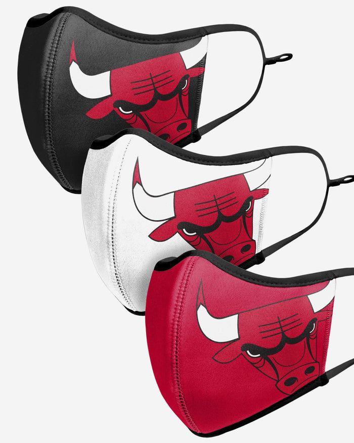 Chicago Bulls Sport 3 Pack Face Cover FOCO - FOCO.com