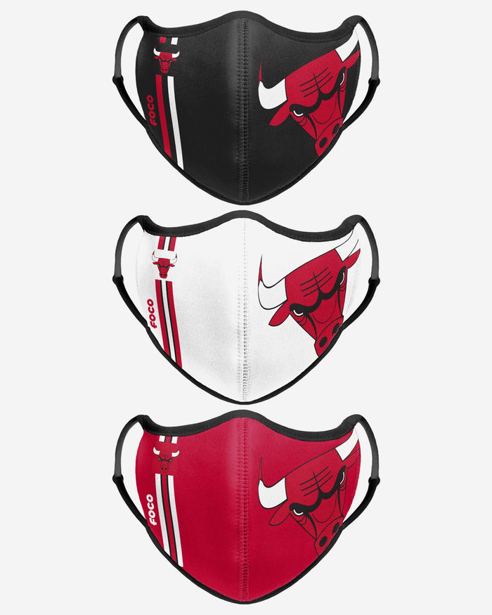 Chicago Bulls Sport 3 Pack Face Cover FOCO - FOCO.com