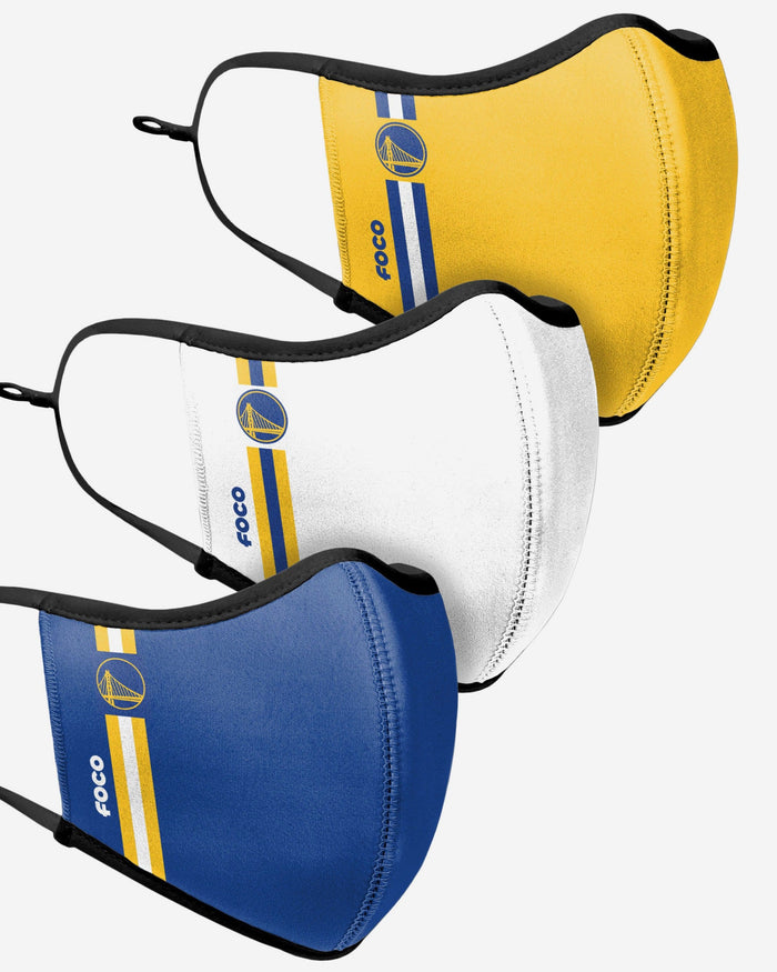 Golden State Warriors Sport 3 Pack Face Cover FOCO - FOCO.com