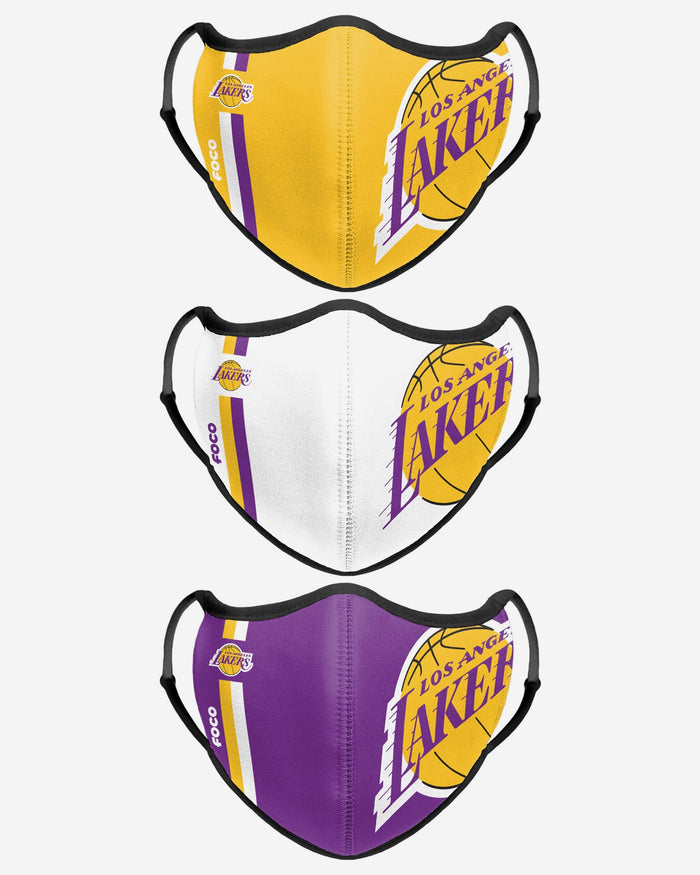 Los Angeles Lakers Sport 3 Pack Face Cover FOCO - FOCO.com