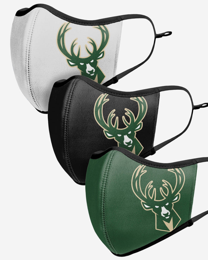 Milwaukee Bucks Sport 3 Pack Face Cover FOCO - FOCO.com