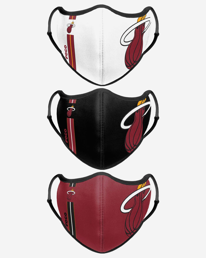 Miami Heat Sport 3 Pack Face Cover FOCO - FOCO.com