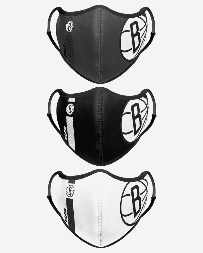 Brooklyn Nets Sport 3 Pack Face Cover FOCO - FOCO.com