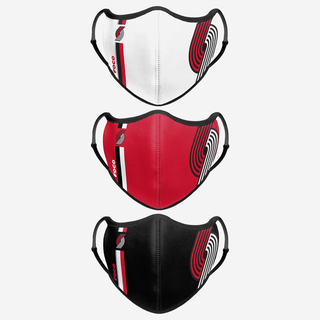 Portland Trail Blazers Sport 3 Pack Face Cover FOCO - FOCO.com