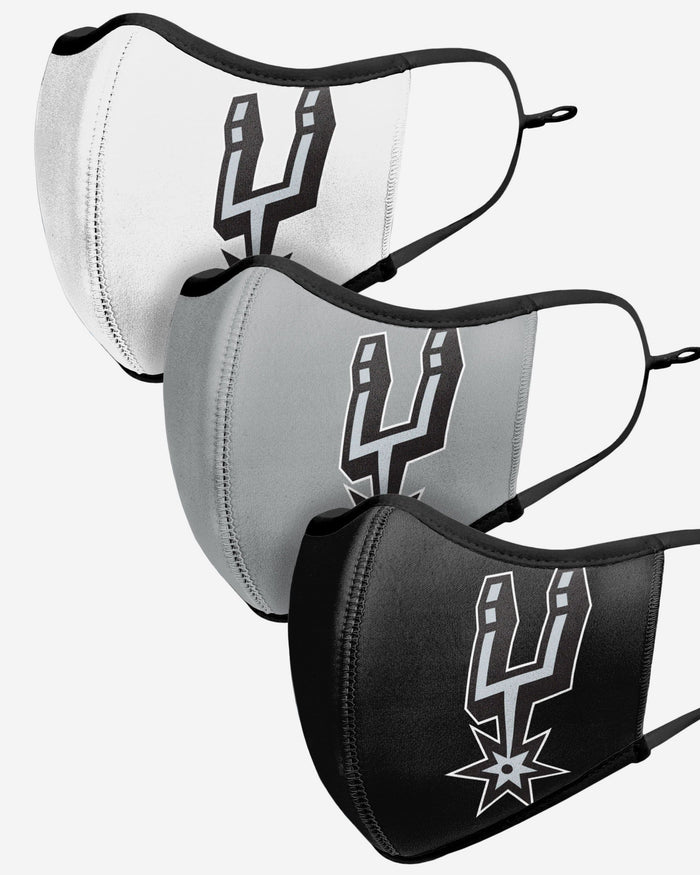 San Antonio Spurs Sport 3 Pack Face Cover FOCO - FOCO.com