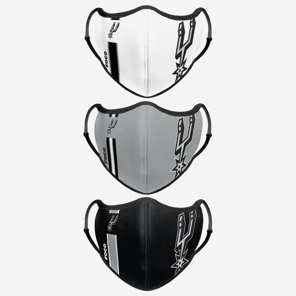 San Antonio Spurs Sport 3 Pack Face Cover FOCO - FOCO.com