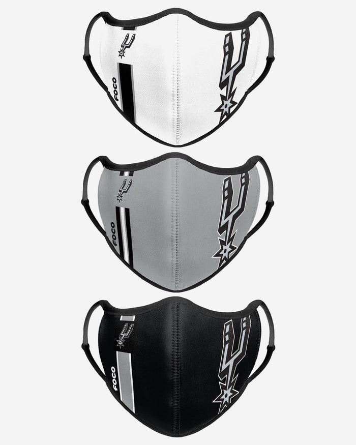 San Antonio Spurs Sport 3 Pack Face Cover FOCO - FOCO.com