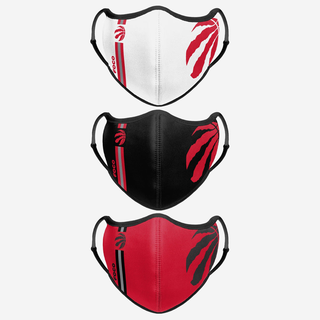 Toronto Raptors Sport 3 Pack Face Cover FOCO - FOCO.com