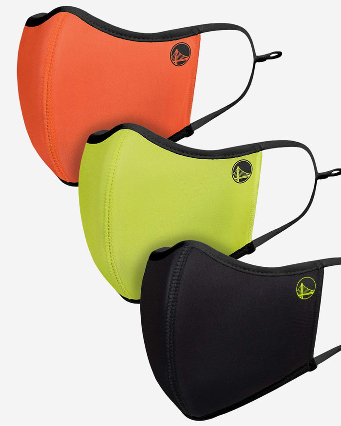 Golden State Warriors Highlights Sport 3 Pack Face Cover FOCO - FOCO.com