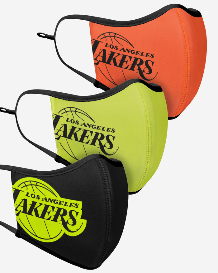 Los Angeles Lakers Highlights Sport 3 Pack Face Cover FOCO - FOCO.com