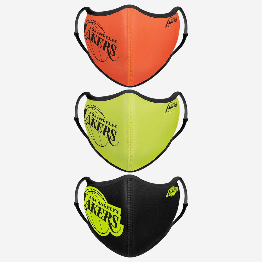 Los Angeles Lakers Highlights Sport 3 Pack Face Cover FOCO - FOCO.com