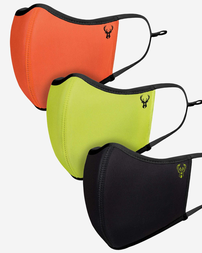 Milwaukee Bucks Highlights Sport 3 Pack Face Cover FOCO - FOCO.com