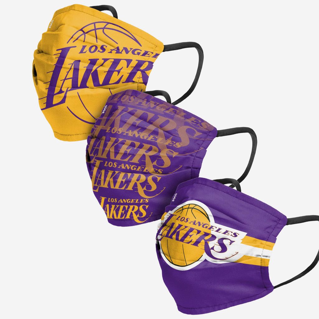 Los Angeles Lakers Matchday 3 Pack Face Cover FOCO - FOCO.com