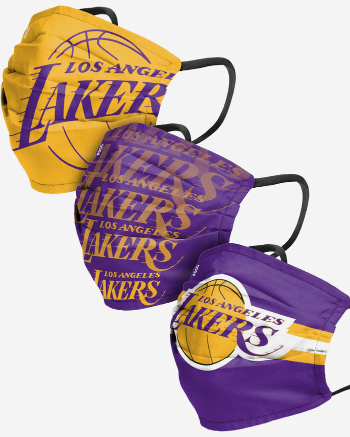 Los Angeles Lakers Matchday 3 Pack Face Cover FOCO - FOCO.com