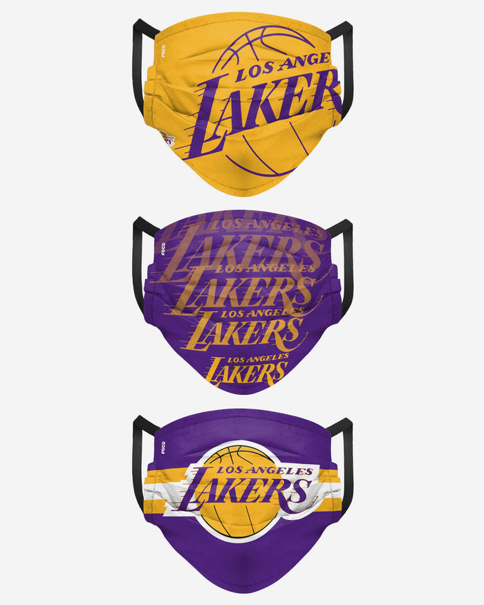 Los Angeles Lakers Matchday 3 Pack Face Cover FOCO - FOCO.com