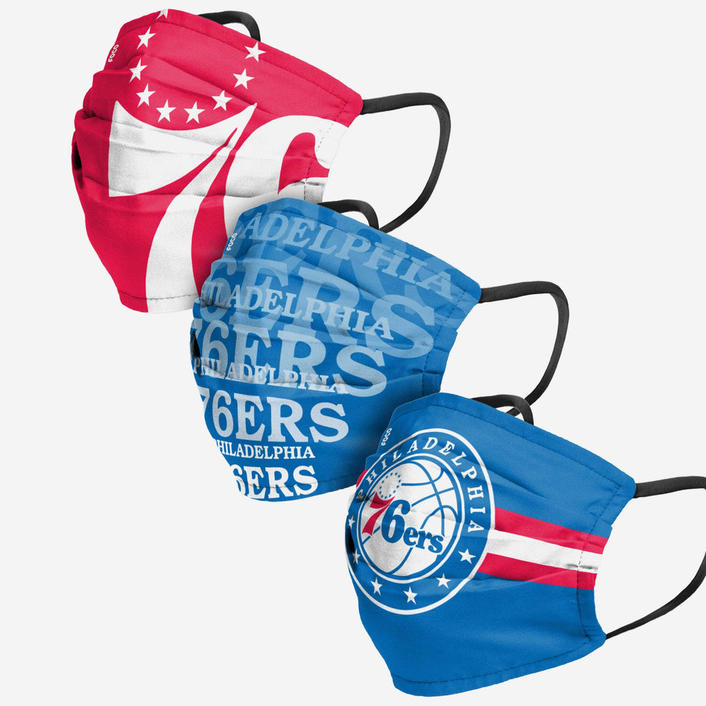 Philadelphia 76ers Matchday 3 Pack Face Cover FOCO - FOCO.com