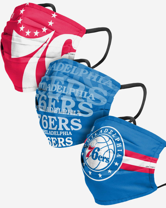 Philadelphia 76ers Matchday 3 Pack Face Cover FOCO - FOCO.com