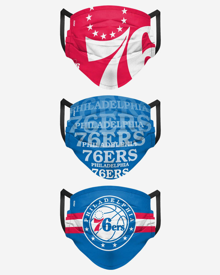 Philadelphia 76ers Matchday 3 Pack Face Cover FOCO - FOCO.com