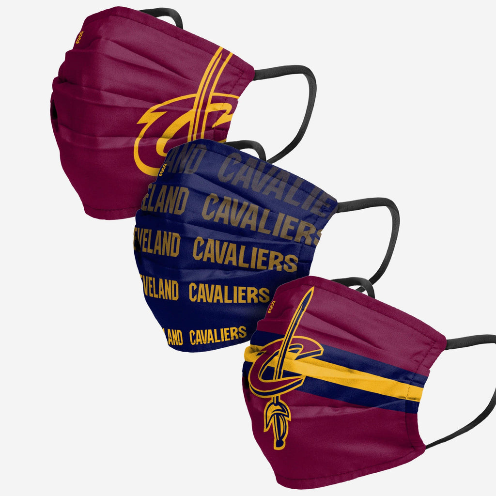 Cleveland Cavaliers Matchday 3 Pack Face Cover FOCO - FOCO.com