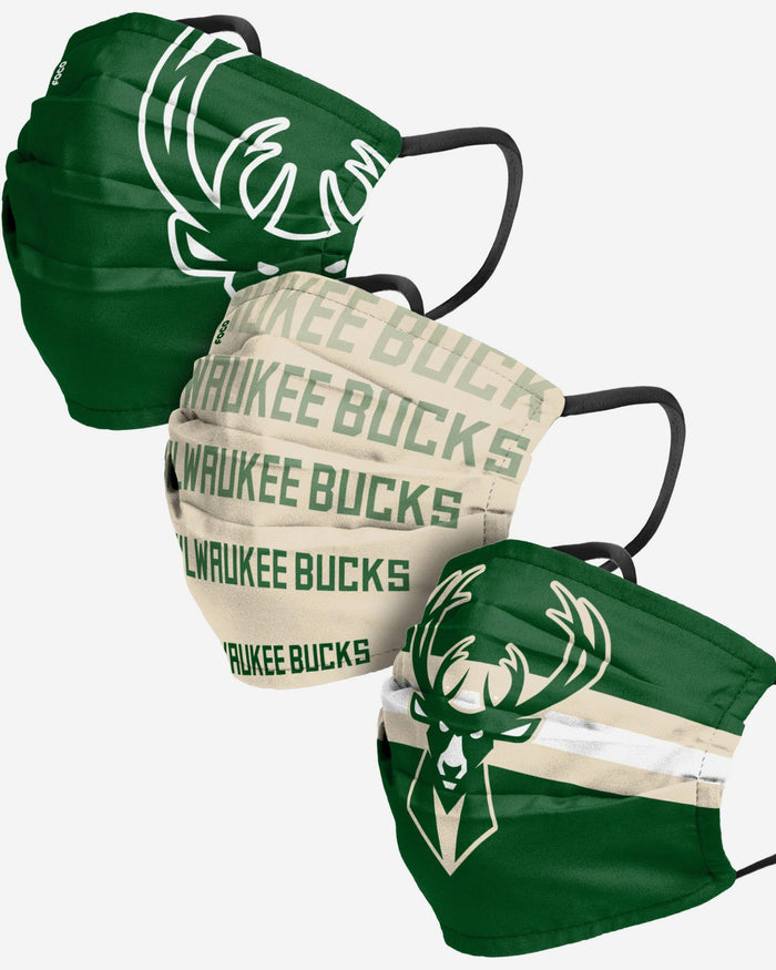 Milwaukee Bucks Matchday 3 Pack Face Cover FOCO - FOCO.com