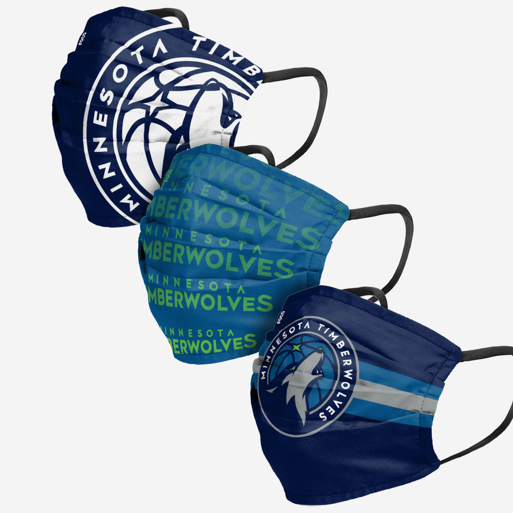 Minnesota Timberwolves Matchday 3 Pack Face Cover FOCO - FOCO.com